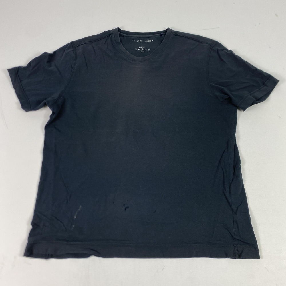Tommy Bahama Shirt Mens XL Black V Neck Short Sleeve Soft Cotton Basic Tee